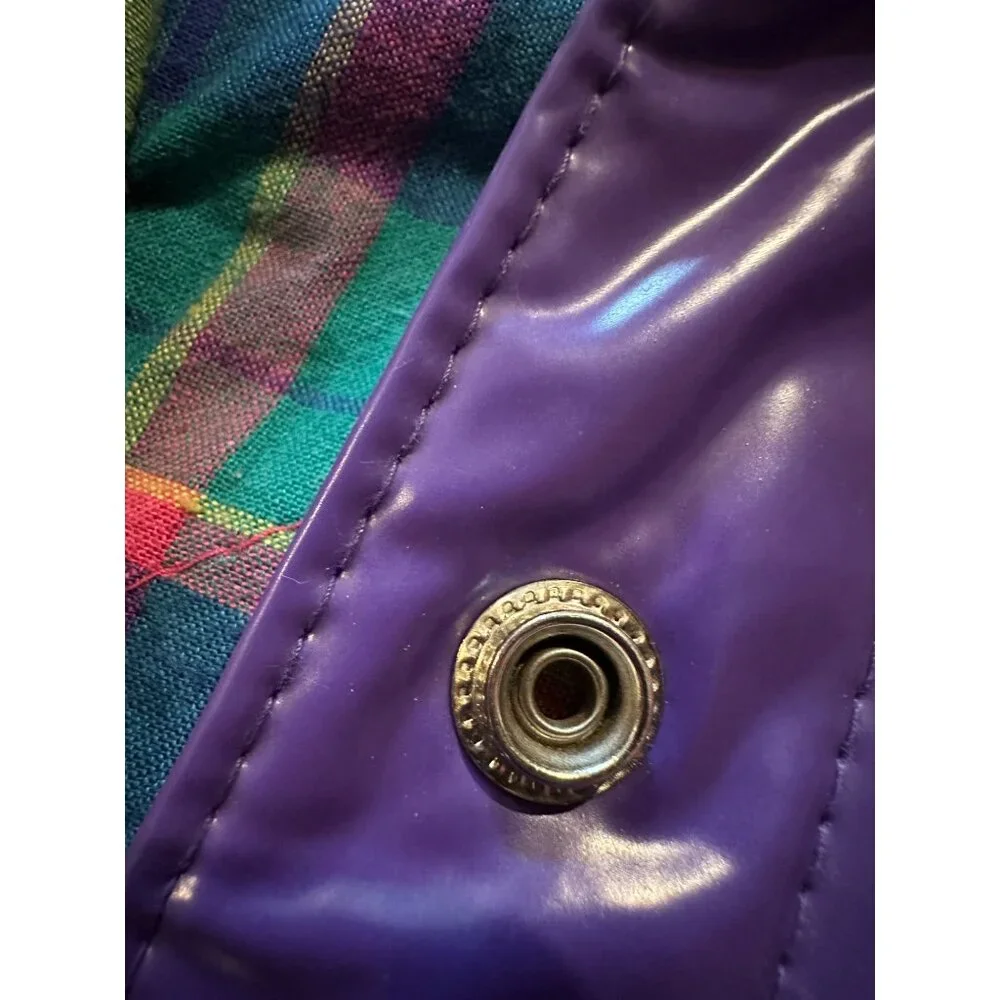 Vintage Misty Harbor ☔️ Kid's Any Weather Slicker Purple Raincoat Size‎ 7 (399)